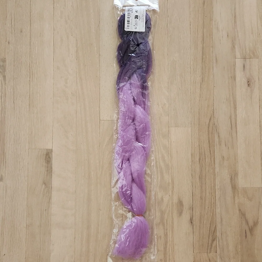 NWT Ombre Purple Hair Extension 24 Inch Synthetic Braid In Hair New